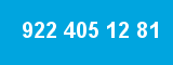 922 405 12 81 922 405 12 81
